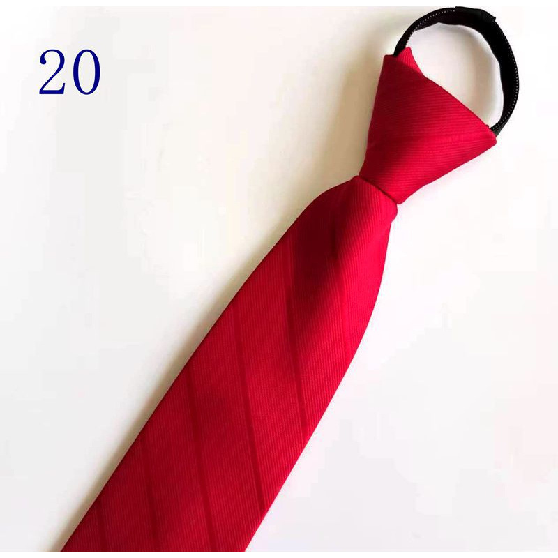男士拉链新郎结婚红色8cm正装商务黑色免打结懒人易拉得蓝色_