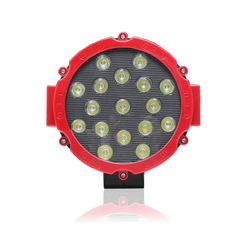 7inch 車の LED ワークライトラウンド外部補助ライトハイパワー 51 ワット修正された点滅スポットライトルーフライト