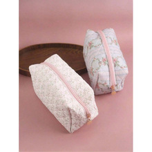 V 34147 Floral cotton cosmetic bag �黨�޲���ױ���ɰ�