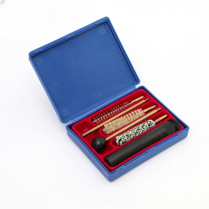 Juego de cepillos de limpieza para pistola, cepillo para cañón de 9 mm, cepillo de cobre, cepillo para escopeta, 6 piezas, especializado para armas de fuego, Bohang