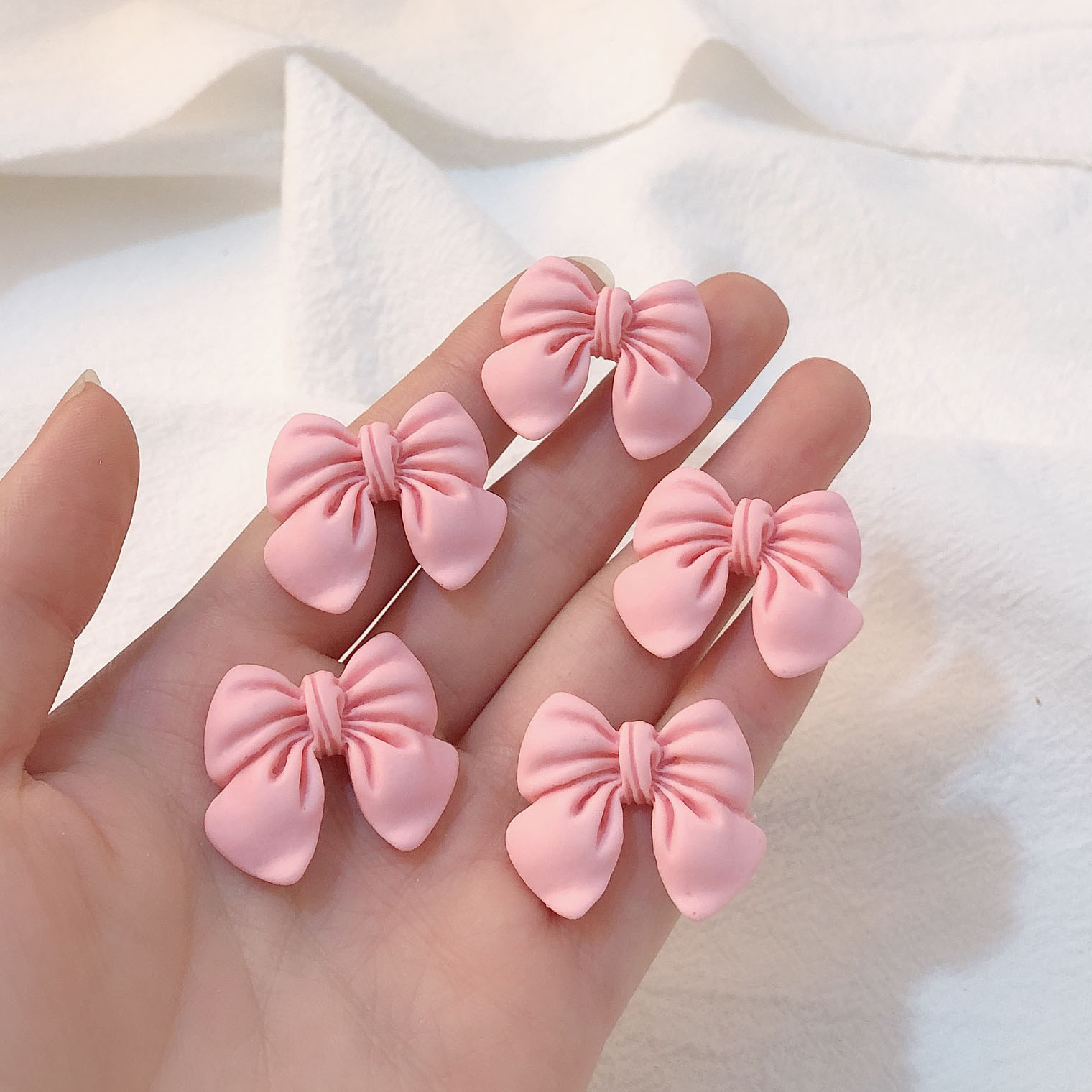 Cuerdas de cabeza diy accesorios de joyería hecha a mano red arco rosa rosa de resina de melocotón orejas accesorios de joyería para el cabello