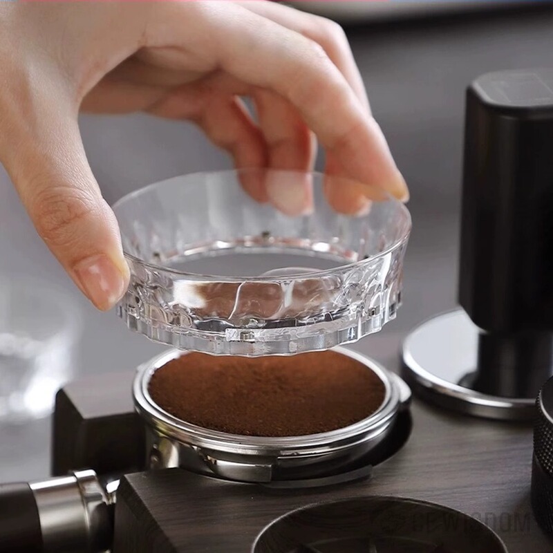 Magnetic 51/58mm Universal Transparent Anti-Flying Powder Ring and Powder Ring Integrated Espresso Machine Handle Powder Dispenser