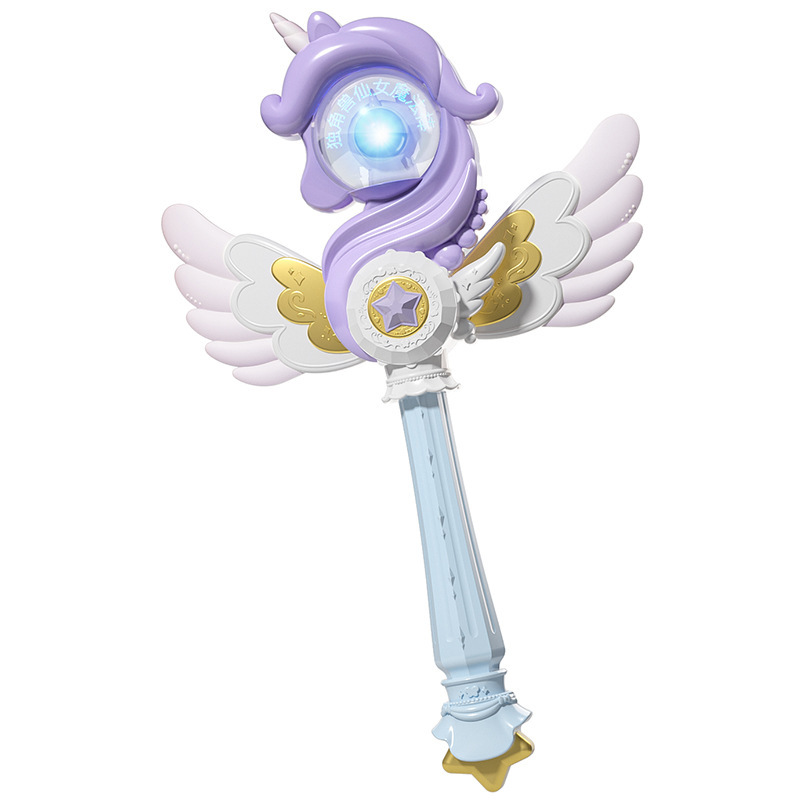 Varita mágica para niños transfronteriza, varita de hadas, sonido eléctrico, luz, varita musical, varita mágica para niñas, princesa, juguete para niñas al por mayor