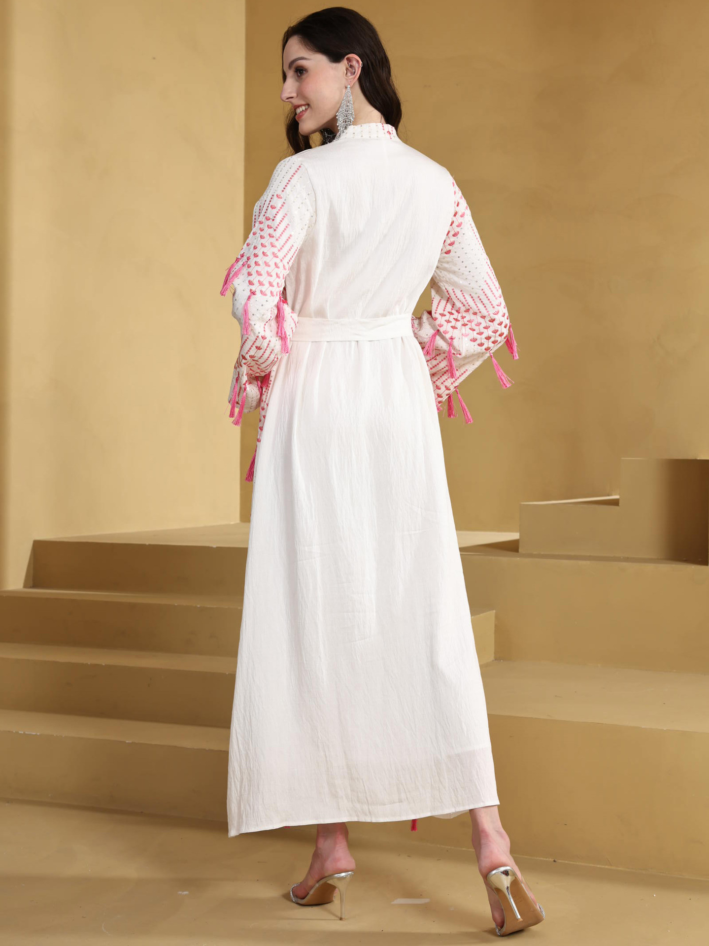 ML5005 Middle Eastern Arab Muslim Robe Foreign Trade Abaya Cross-Border New Dress Women's Ethnic Style_ecoleips.com