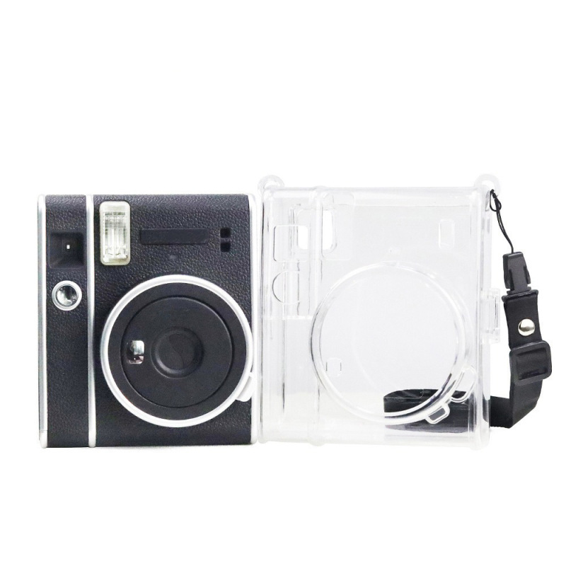 Suitable for Instax Mini 40 Camera Crystal Case, Transparent Mini Camera Storage Protective Case with Strap
