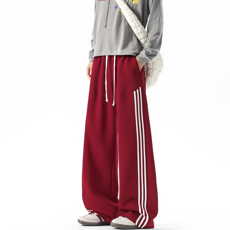American-style three-stripe spring 2026 casual pants for men and women, new trendy loose casual fashion versatile sweatpants American-style three-stripe spring 2026 casual pants for men and women, new trendy loose casual fashion versatile sweatpants