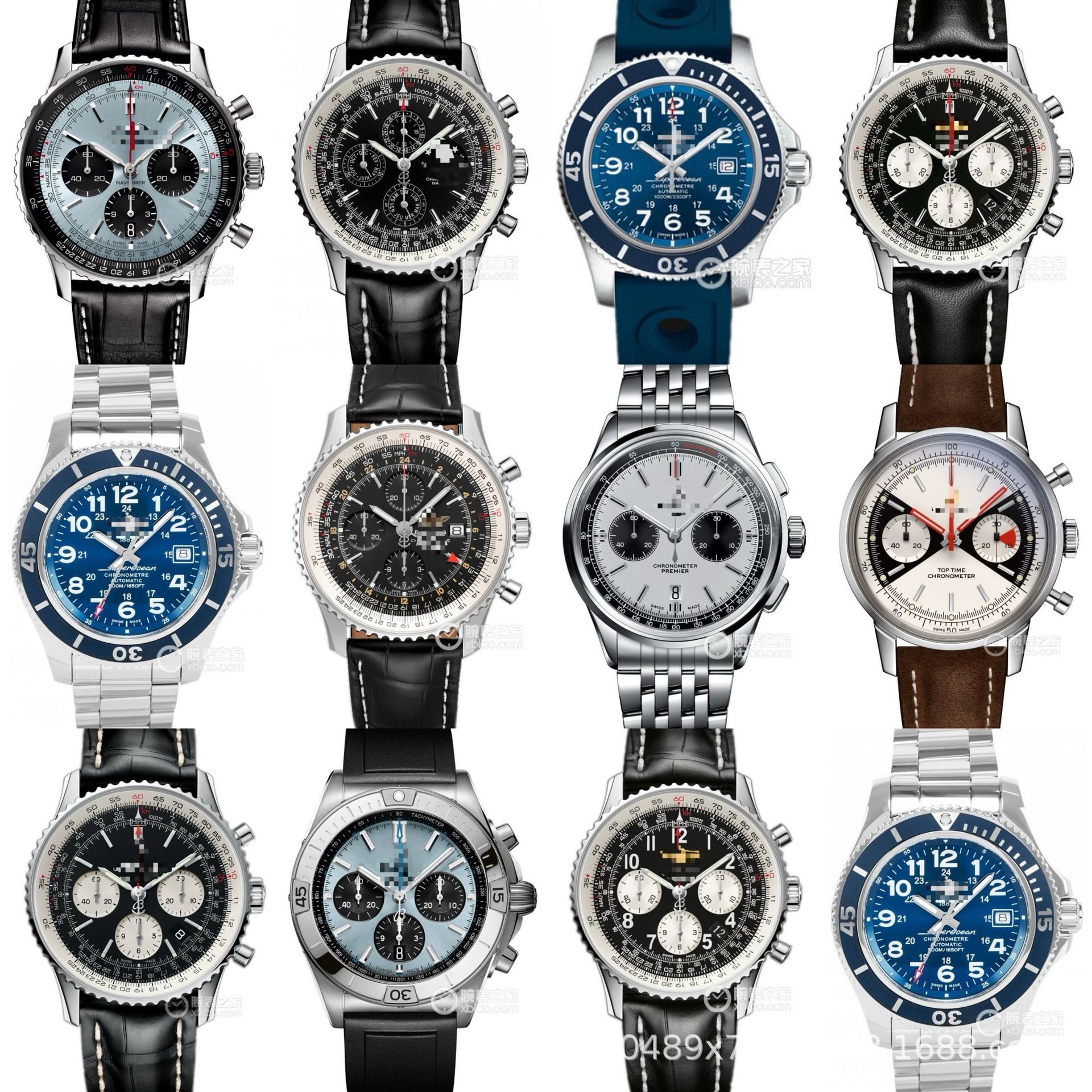 Mechanical wristwatch, aviation chronograph, stainless steel