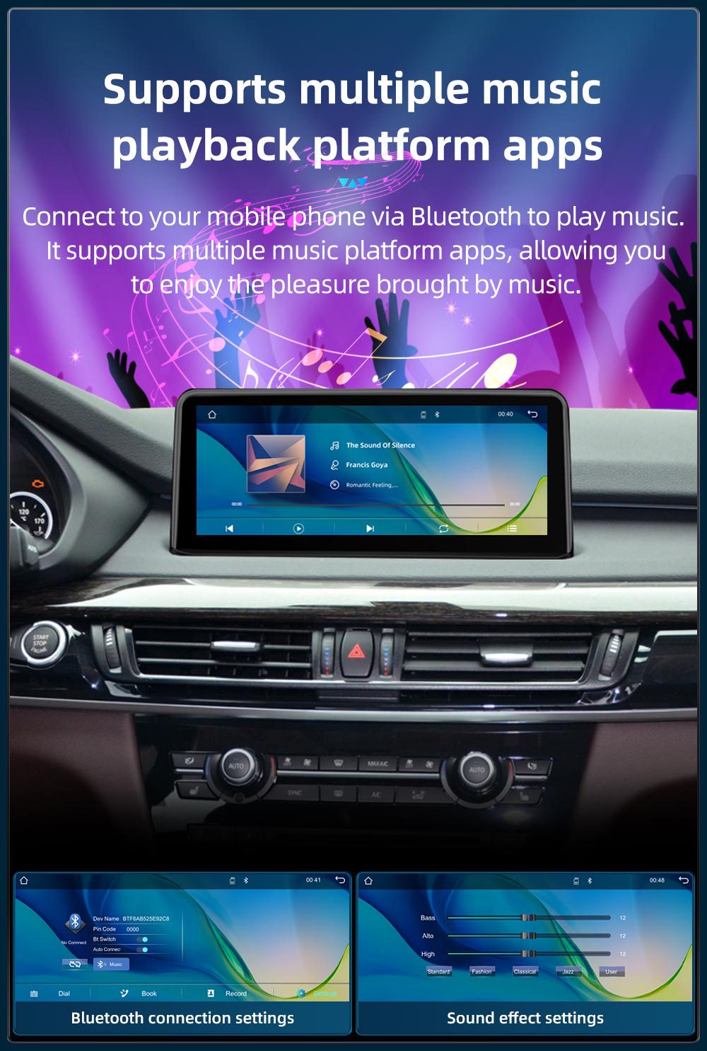 Suitable for Bmw X5 F15 Car-Mounted Intelligent Central Control Large-Screen Navigation All-In-One Machine Carplay Audio and Video Player