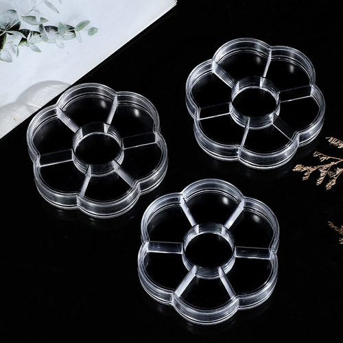 Manufacturer Supply Small Plum Blossom Box Drill Box Nail Art Exclusive Supply Cosmetics Refill Box Refill Nail Art Accessories Box