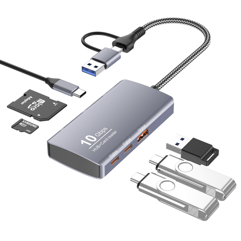USB3.2Gen2type-c10G 多機能 6-in-1 HUB 高速スプリッター SDTF ドッキング ステーション カード リーダー|undefined