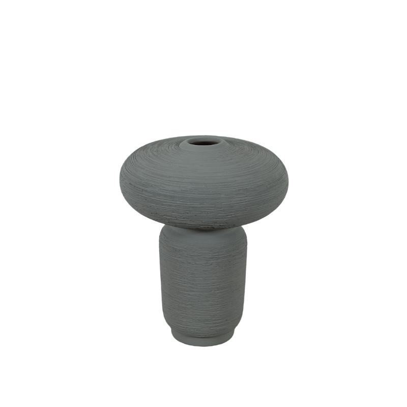 Moderno simple dibujo de seda simple cerámica hecha a mano ornamentos de vasijas de cerámica sala de estar gabinete de televisión decoración de flores de la mesa de comedor