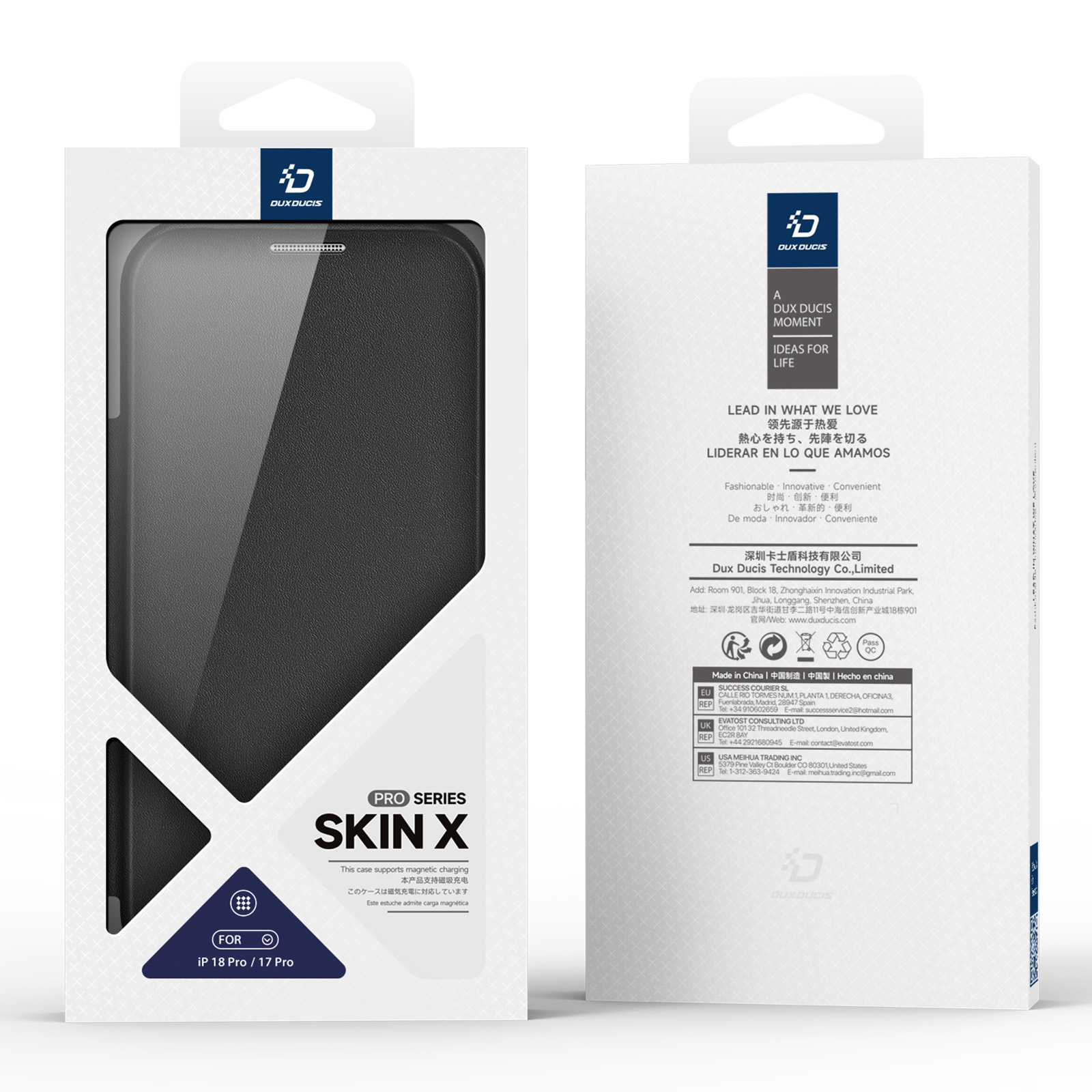 Funda de cuero para iPhone 17 con tapa abatible, compatible con MagSafe y ranuras para tarjetas, ideal para venta al por mayor de fundas para teléfonos Apple 18 Pro.