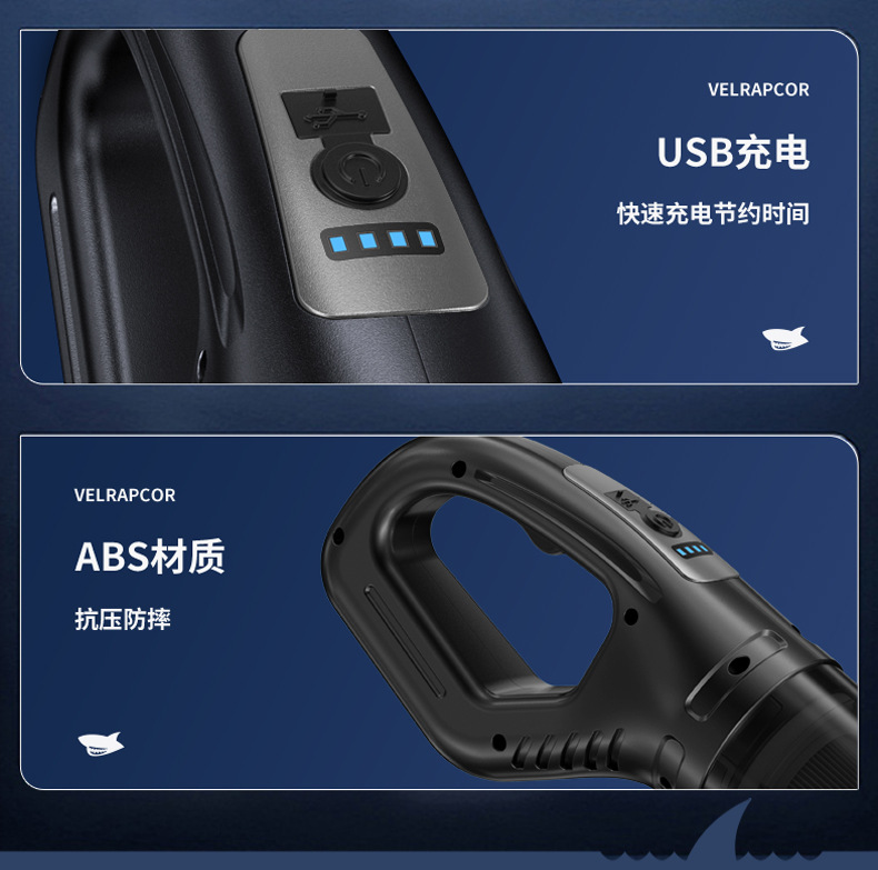 Cross-Border New Model Handheld Mini Wireless Vacuum Cleaner Dust Removal Gun Desktop Keyboard Car-Mounted Handheld Small Strong Wind Power