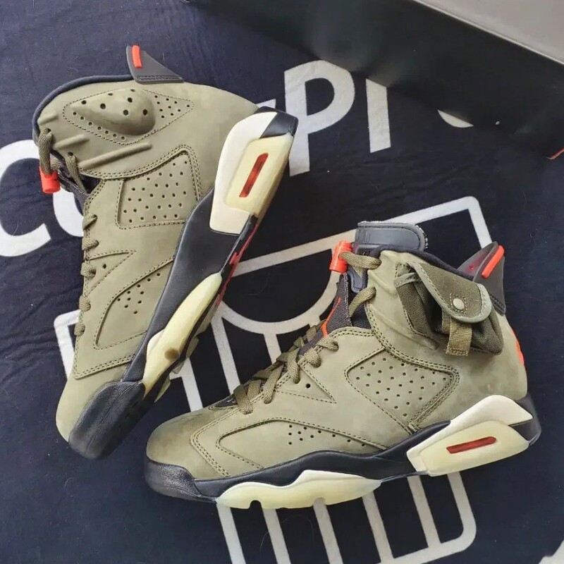 Putian Shoes Aj6 Generation Dmp Basketball Shoes Retro Trendy High-Top Unisex Shoes Olive Green Lychee Pattern Casual Sports Shoes Putian Shoes Aj6 Generation Dmp Basketball Shoes Retro Trendy High-Top Unisex Shoes Olive Green Lychee Pattern Casual Sports Shoes