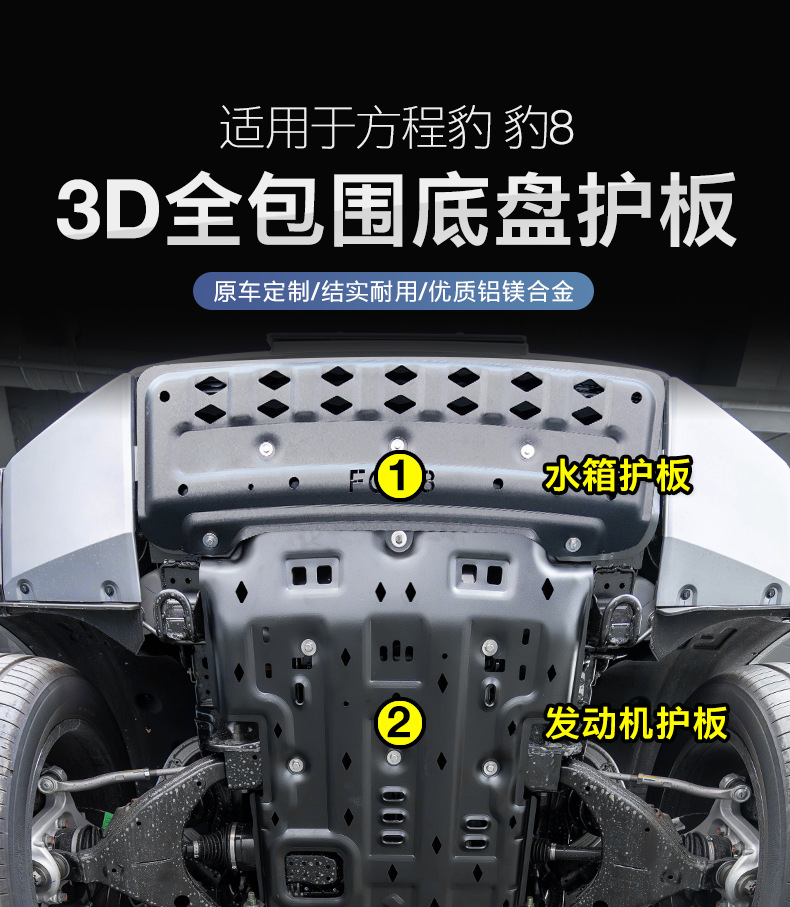Equation Leopard 8 Chassis Guard Special Engine Battery Motor Front Water Tank Armor Chassis Armor Modification Accessories