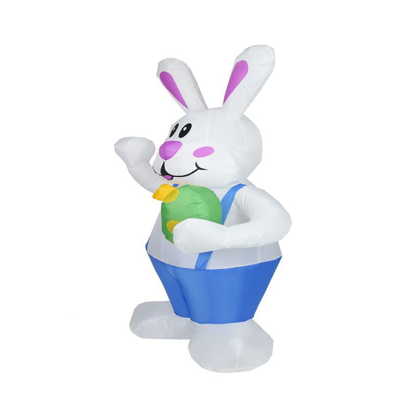 Conejo de Pascua modelo inflable 1,9 m inflable lindo conejo LED patio luminoso decoración de dibujos animados transfronterizo Amazon