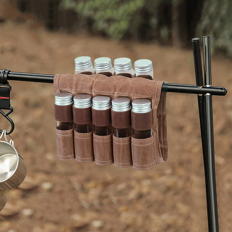 Бутылка для кемпинга на открытом воздухе сумка для хранения стеклянная бутылка для приправы для барбекю комбинированный набор бутылка для приправы холст сумка
