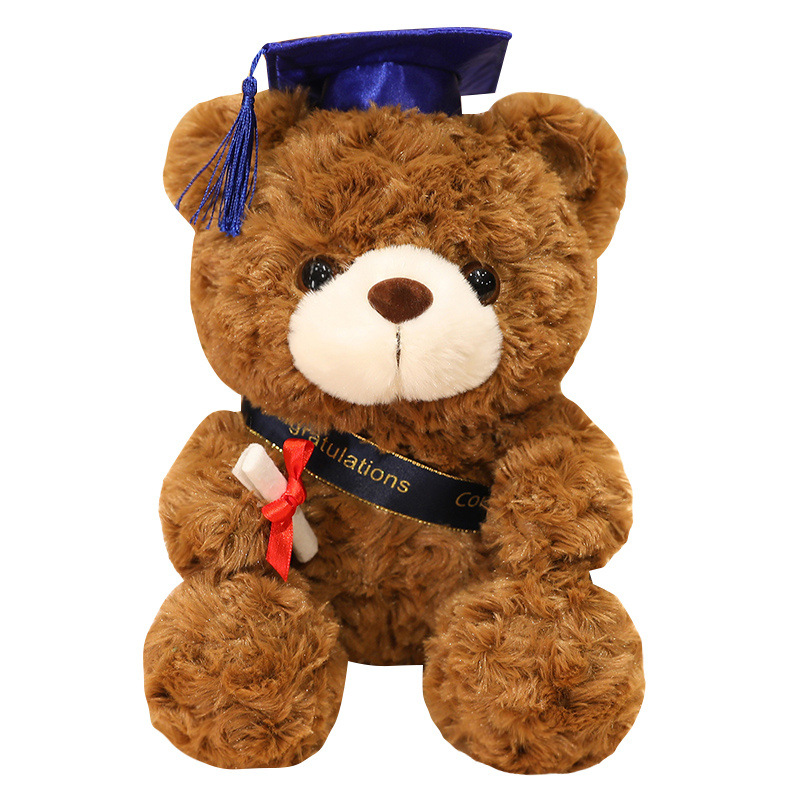Doctor hat oso muñeca doctor Oso de peluche de juguete graduación oso muñeca de peluche oso de peluche graduación regalo conmemorativo