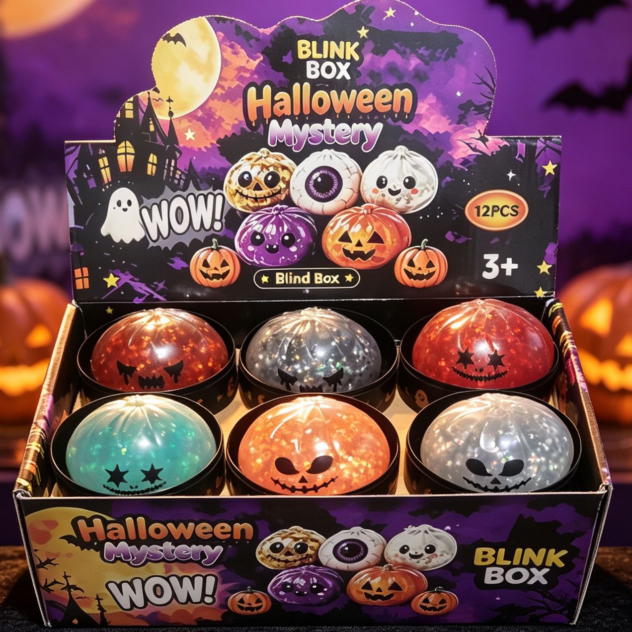 8.5cm halloween pectin buns type b (144 pieces per box/12 pieces per box + free steamer)