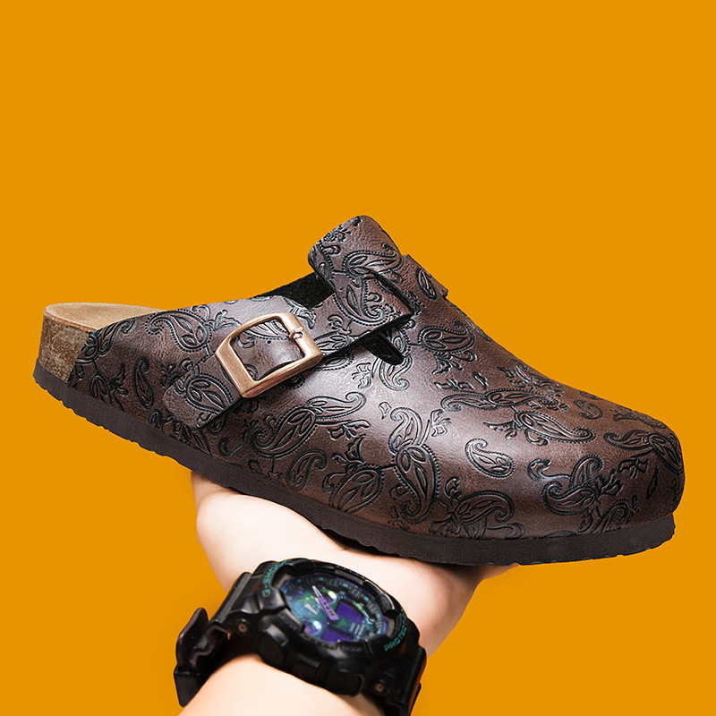 2026 New Model All-Season Birkenstock-Style Cork Slippers with a High-End Feel, Classic Mules for Men, Outdoor Casual Beach Shoes