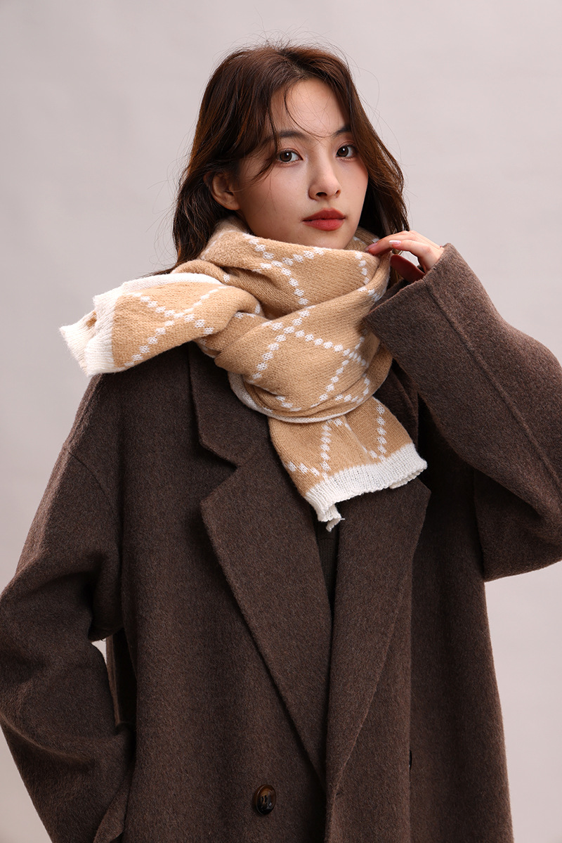 Paar-Stil für Frauen im Winter, verdickte koreanische Version, warm und luxuriös, Geburtstagsgeschenkschal für Männer_voghion.com