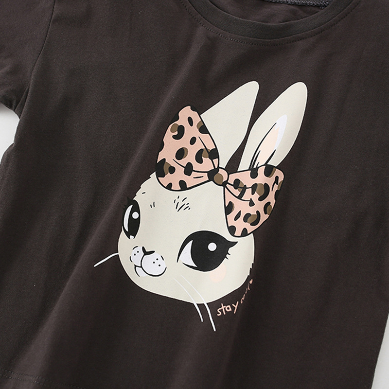 Forestkingdom Camiseta de manga larga para niñas de Otoño de dibujos animados de conejo camisa de fondo para niños 2023 al por mayor de niños