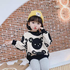 小女童装卫衣秋装新款韩版儿童宝宝春秋季洋气薄款时髦网红上衣潮