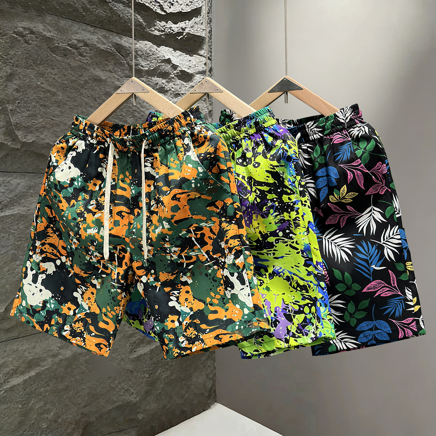 plus Size Men's Casual Shorts Thin Trendy Sports Loose Pants for Summer Beach_viptrois.com