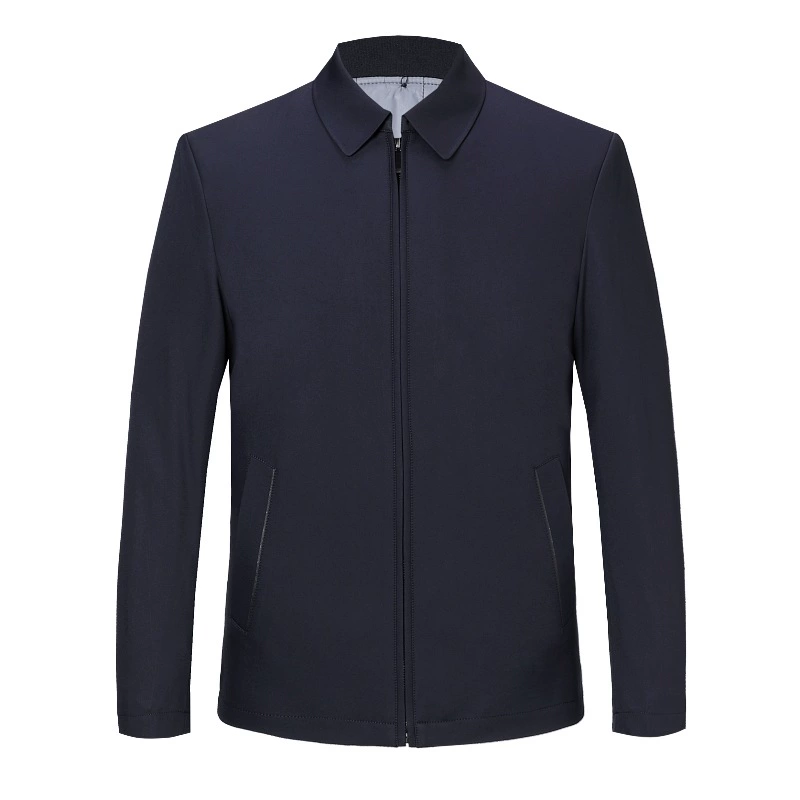 Demi-season silk keep warm down jacket for leisure, for middle age