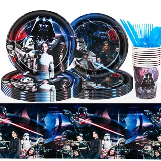 星球大战主题 STAR WARS 派对餐具气氛布置装饰纸盘纸杯纸巾桌布