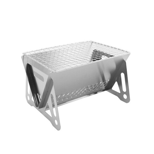 Outdoor folding card stove stainless steel incinerator barbecue stove wood stove camping supplies portable charcoal stove