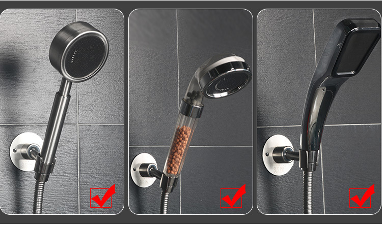 Stainless steel shower head, shower stand, showerhead, perforated shower head, hanging seat, adjustable universal rotation, fixed one piece wholesale undefined