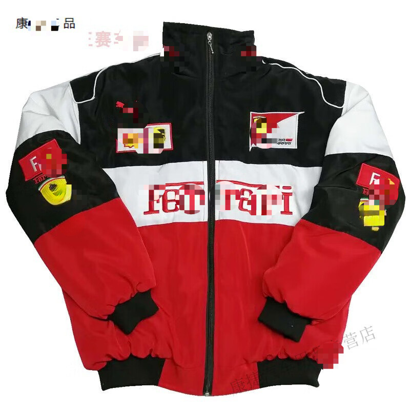 アメリカのレーシングスーツF1綿服アメリカジャケット男性野球服女性バイク自転車服コート防風綿刺繍