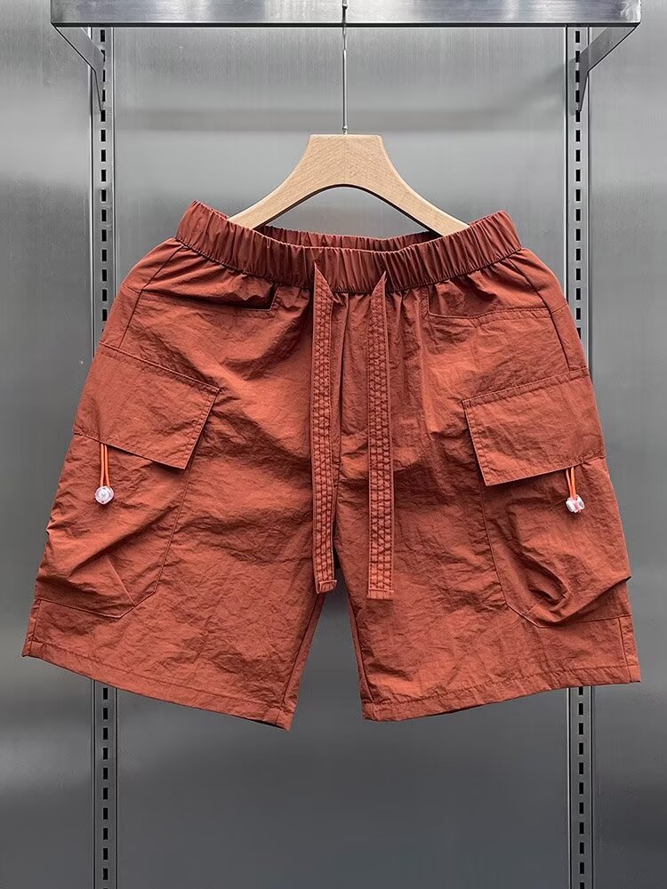 Ultra-Lightweight Men's Quick-Dry Cargo Shorts - Breathable Casual Athletic Shorts With Multiple Pockets For Summer, Beach, And Outdoor Activities_viptrois.com