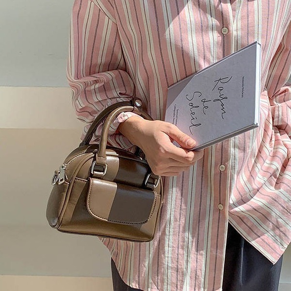 Elegante borsa boston da donna piccola borsa a tracolla_voghion.com