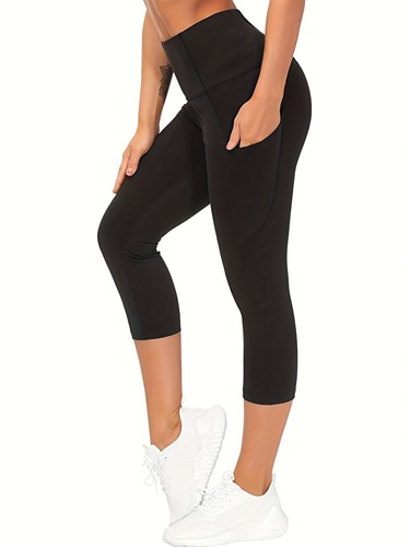 Women's Elastic Tight Leggings High-Waisted Abdominal Compression Running Training Breathable Exercise Yoga Seven-Eighth Pants Hip Lift