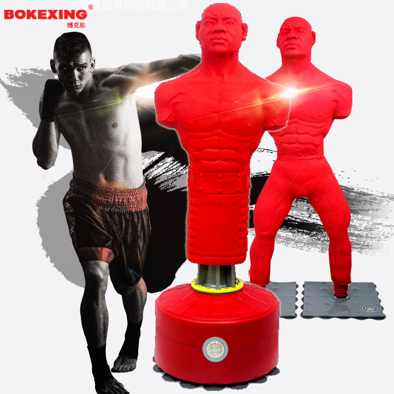 Professional Silicone Human-Shaped Boxing Punching Bag, Standing Tumbler Punching Bag, Taekwondo Training Equipment for Home Use