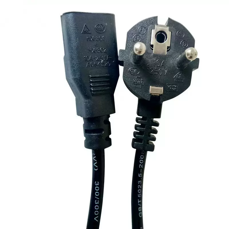 3芯0.75平方1.5米欧规插头电源线电脑打印机显示器三插头电线批发