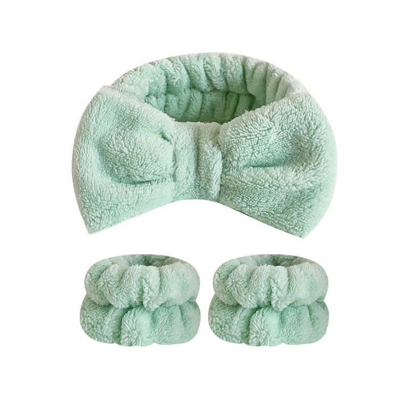 기계 스티치 나비 헤어 밴드 1 + 손목 2-녹색 (3 세트)(20*12*3.5cm 62g)