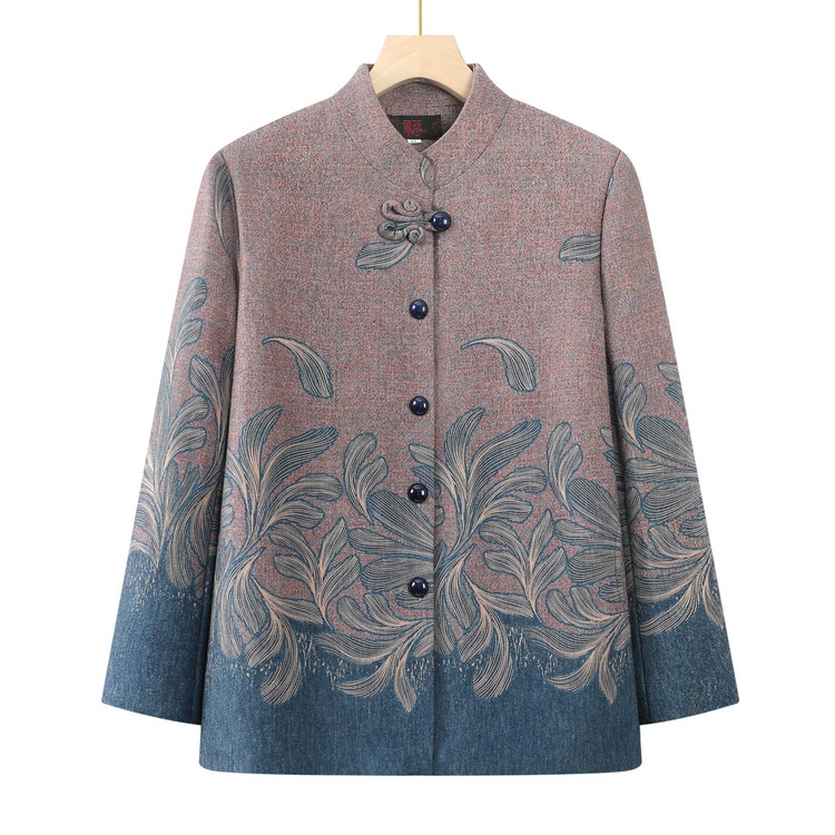 Бабушка весна и осень с длинными рукавами куртка с пряжками для пожилых людей 60 лет