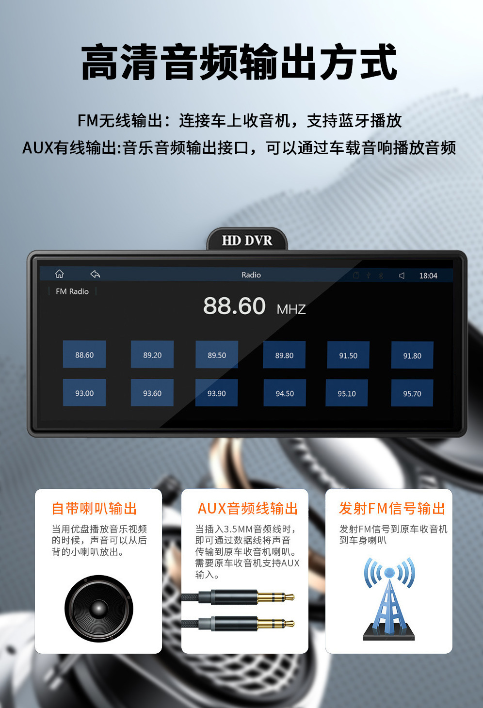 Cross-Border 10.26inch Dash Cam Wireless Carplay Multimedia In-Car High-Definition Car Navigation Device