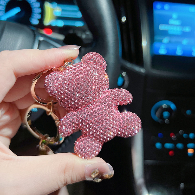 73g Weight Bag Pendant, Keychain Classification 1 Piece Quantity Daily Occasion Alloy, Plush Material Bear, Heart Shape Pattern Women's Gender Cute, Modern Style, Classic Style Style 1 Piece Cute Modern Style Classic Style Bear Heart Shape Alloy Plush Women's Bag Pendant Keychain 12