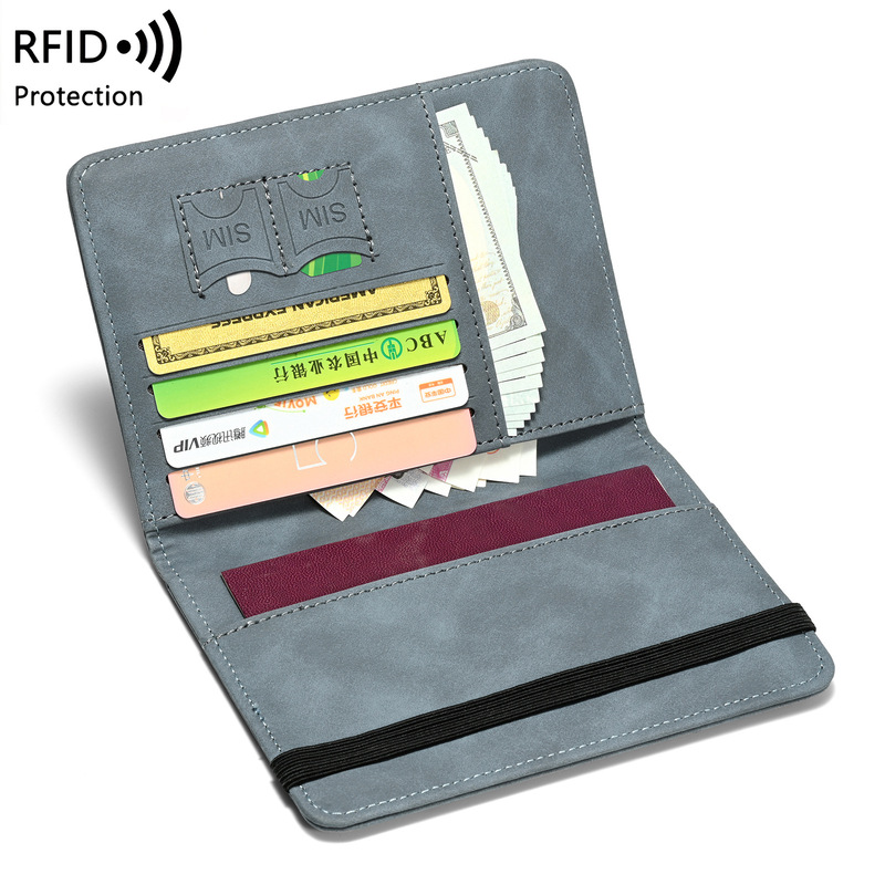 海外旅行用新製品 RFID 盗難防止カードバッグ 無地 シンプル パスポートホルダー 大容量 海外収納 パスポートホルダー|undefined