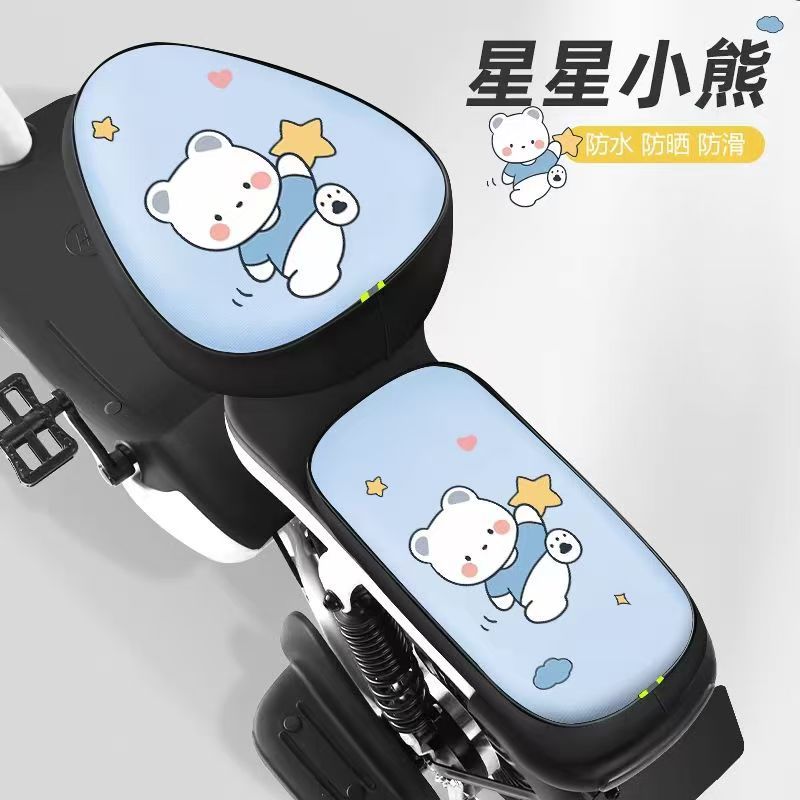 cubierta de cojín de asiento universal para vehículo eléctrico cubierta de cojín de asiento de batería cubierta de asiento de bicicleta eléctrica cubierta de asiento a prueba de lluvia protección solar aislamiento térmico image 4