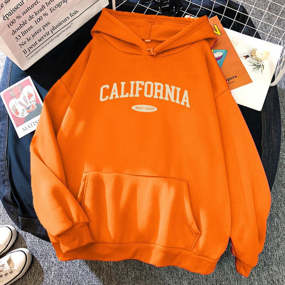 California West Coast Design Womens Hoody Hip Hop All-Match