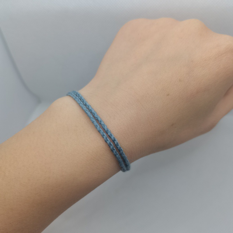 Cotton rope hand-woven bracelet solid color cotton and linen bracelet women's bracelet simple cold Japanese ins style bracelet