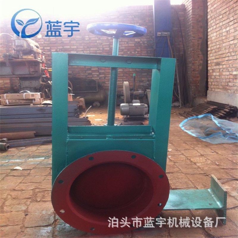 气动插板阀手动涡轮插板门400*400方口闸阀除尘器底部卸灰闸阀