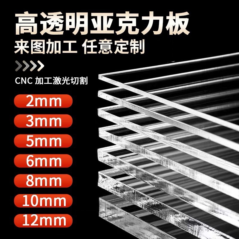 供应厂家透明亚克力板PS阻燃板2*3米亚克力炫彩板1-300MM切割圆形