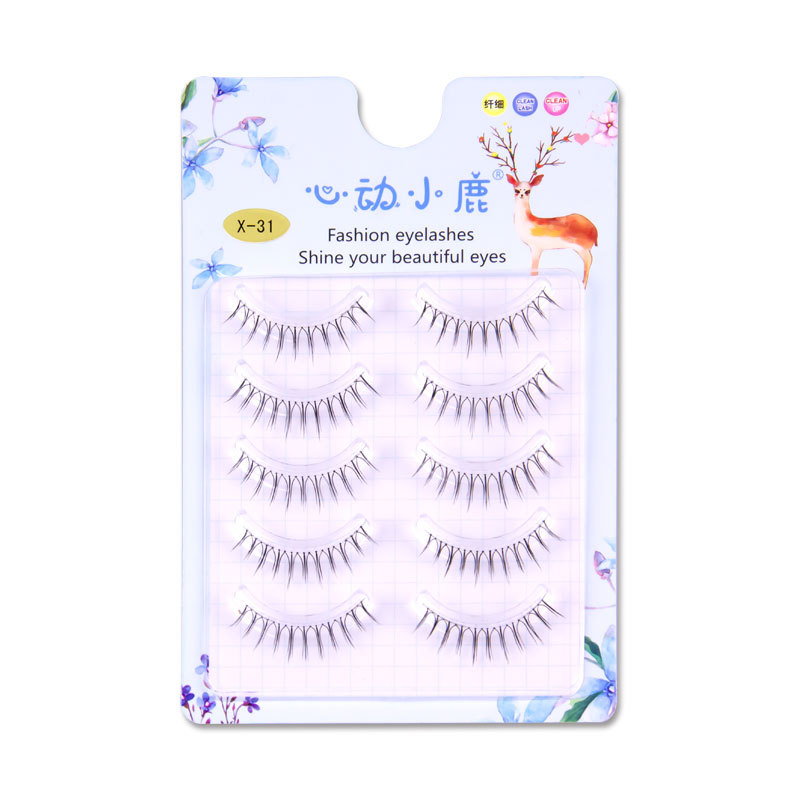 Natural artificial false eyelashes female group U-shaped fairy hair one-piece whole hand-woven fishing line stem eyelashes wholesale