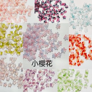 10x 10 small cherry blossom colored glaze petals diy jewelry accessories antique hairpin headdress beaded material wholesale